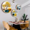 Pintura decorativa para comedor, moderna, sencilla, ligera, de lujo, para pared de comedor, redonda, creativa, para fondo de sofá