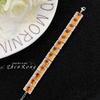 Celebridad de Internet ins Diseño de Lujo Ligero de Nicho Pulsera de Caramelo de Morganita Moda de Alto Sentido Nuevo Estilo Pulsera de Diamante Champagne para Mujeres