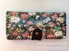 Billetera hecha a mano bolso de mano para mujer estampado nuevo PU tarjetero caricatura estilo étnico billetera floral