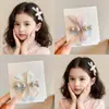 Pinza para el pelo de niño con lazo dulce y elegante y perlas, Pinza lateral de alta gama estilo francés, Accesorio para el pelo tipo pinza de pato