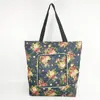 Bolsa de compras ecológica com zíper dobrável bolsa de armazenamento de supermercado bolsa de mão feminina portátil da moda bolsa de compras viagem