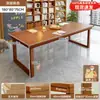 Escritorio para sala de estar, escritorio largo grande para leer y estudiar, mesa de comedor para el hogar, mesa doble larga, estación de trabajo para computadora