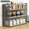 Estante de almacenamiento de escritorio, estante para bocadillos en mesa de comedor, estante para tazas en sala de estar, estante de almacenamiento de tazas multicapa para encimera de cocina para especias