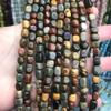 Venta al por mayor transfronteriza Piedra natural Tubo redondo Barra cuadrada Pieza Haixi Passepartout Accesorios para joyería con cuentas Pino rojo Picasso Cuentas sueltas