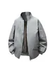 Jaqueta de Voo Masculina com Gola Alta, Jaqueta Corta-vento Casual ao Ar Livre para Primavera e Outono, Jaqueta de Moda Simples Versátil