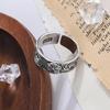 Anillo vintage de flor de cola de fénix antiguo para hombre y mujer, temperamento hip hop, marea, personalidad, diseño con sentido, patrón, anillo de cola, venta al por mayor