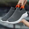 Sapatos Femininos Outono Novo Estilo Par Calçados Meia Malha Mesh Tendência Moda Casual Esportivos Tênis de Corrida Feminino