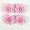 Conjunto de alta qualidade com 15 peças de cabeças de flor de rosa de seda artificial rosa para presilhas DIY, grinaldas, arranjos florais e acessórios decorativos