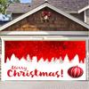 Tela de fondo navideña de Amazon transfronteriza pegatinas para puerta de garaje exterior tela de tapiz decoración de fiesta navideña tela para colgar a juego