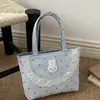 Bolso Cubo de Conejo con Lunares Dulce y Lindo para Mujer, Nuevo Estilo Coreano, Moderno y Versátil, Elegante para Viajes y Trayectos, Bolso Cruzado