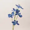 Adorno de Arreglo Floral para el Hogar 5 Cabezas Orquídea Vanda Orquídea Phalaenopsis Flor Artificial Flor de Seda Flor Falsa Planta Verde Arreglo Floral de Piso para Vestíbulo