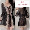 Conjunto de Pijama Feminino Dz Guiruo de Veludo Doce, Camisola Sexy Transparente de Renda com Decote em V Profundo e Bojo, Conjunto de Robe C5928