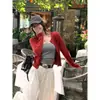 Chaqueta cárdigan suéter azul para mujer, top de punto, estilo coreano nuevo primavera y otoño 2026, atuendo de otoño e invierno, top inspirado en Chanel