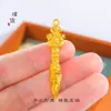 Color duradero no se decolora arena de Vietnam oro nueve ojos cuentas cruz diamante mortero colgante con agujero pasante accesorios diy collar cadena de suéter