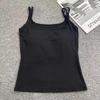 9695# Nuevo Estilo Chaleco de Cinta de una Pieza Doble Correa para el Hombro Push-up Otoño e Invierno Tirante Básico con Almohadilla en el Pecho Chaleco para Mujer
