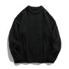 Helu Ropa de Punto Holgada de Cuello Redondo para Hombre Otoño e Invierno Nuevo para Pareja Color Puro Casual Versátil Chaqueta de Punto