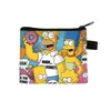 Cartera de monedas de dibujos animados Los Simpsons, bolsa de monedas con cremallera de poliéster, bolsa pequeña para guardar auriculares y llaves de estudiante al por mayor
