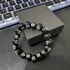 [Mo Chuan] Piedra Volcánica Pixiu 18 Semillas Dragón Panlong Zhenyan Pulsera de Cuentas Pulsera Negra