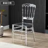Cadeira de Cristal para Banquete de Hotel Cadeira Napoleão de Plástico para Restaurante Salão de Casamento Cadeira Transparente para Exterior Mesa e Cadeira de Hotel