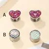 Expansor de oreja con forma de corazón que gotea aceite, lentejuelas brillantes, escamas de pescado, color mágico AB, banda para la oreja, acero inoxidable 316L