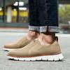 Zapatos de Hombre Talla Grande Transfronterizos Amazon Estilo Británico Zapatos Casuales de Hombre Mocasines de Moda Tejido de Punto Volador Transpirables Zapatos Planos