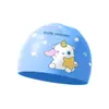Gorros de Natación para Niños Modelo Nuevo en Stock Orejeras de Dibujos Animados Impermeables Antideslizantes Silicona Suave Gorros de Natación Venta al Por Mayor desde Fabricante