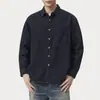 Camisa de mezclilla estilo workwear retro americano 2026, estilo old money, prenda exterior de alta gama para hombre, corte holgado, versátil, camisa casual de manga larga