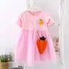 DropshippingBd39 Mufurui Vestido de Abacaxi Quente de Verão para Meninas de Tamanho Pequeno e Médio Vestido Infantil Fofo