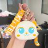 Mini Caricatura Lindo Monedero Bolsa de Almacenamiento para Audífonos Estuche Protector Bolsa de Silicona para Niños Billetera Gatito Color Caramelo