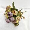 Borde Asado Diamante Retro Rosa Hortensia Rosa Arreglo Floral Artificial Bouquet Transfronterizo Literario Flor Artificial Exportación Flor Artificial