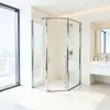 Vidro de Tela em Forma de Diamante para Divisória de Vidro com Dobradiça Pivotante Feita Sob Medida Porta de Correr Integrada para Casa Hotel Banheiro