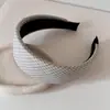 Diadema Fresca y Colorida Estilo Coreano con Patrón de Diamantes para Niñas, Rejuvenecedora, Corona Alta, Banda Ancha, Versátil para Salir, Diadema Pasador