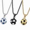 Joyería Deportiva de Acero Inoxidable de Moda Colgante de Collar de Fútbol Europeo y Americano Collar de Fútbol Personalizado para Hombres Venta al por Mayor