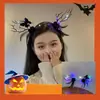 Novo adereço de cabeça luminoso de Halloween e Natal, grampo de cabelo, tiara de abóbora, presilha de cabelo, tiara para fotos, acessórios de cabelo para mulheres
