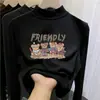 Roupa de baixo feminina com forro de fleece, novo estilo outono e inverno 2026 para crianças, roupa íntima, gola alta, blusa quente de outono para meninas pequenas