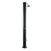 Coluna de Chuveiro Jardim de Praia Autoportante Chuveiro de Piscina Externa Preto Pvc Chuveiro Solar para Piscina