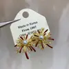 Brincos de Fogo de Artifício Pérola Vermelha com Design de Nicho, Únicos e Versáteis, Brincos da Moda com Sensação de Luxo Leve e de Alto Padrão, Acessórios de Orelha Elegantes
