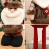 Venta Caliente Transfronteriza Figura de Papá Noel Muñeco de Nieve Reno Piernas Retráctiles de Pie Decoración Marrón Exhibición de Ventana