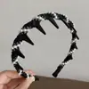 Elegante Diadema de Perlas para Mujer, Accesorio para el Cabello de Corona Alta, Diadema para la Frente, Diadema para Lavarse la Cara con Dientes, Nuevo Accesorio para el Cabello, Pinza para el Cabello