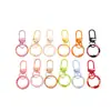 Anillo de resorte tipo dona, juego de 2 piezas, anillo para llavero DIY, accesorios de colores caramelo, anillo para llavero, colgante para bolso, cierre de resorte