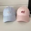Boné de beisebol de aba larga com bordado de letras tridimensionais da Coreia do Sul, verão feminino, topo macio, rosto pequeno, masculino, novo 2025