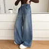 Calça jeans para meninas 2026 nova coleção de outono, calça infantil reta de perna larga, calça comprida para meninas do ensino fundamental, roupas de outono para meninas mais velhas