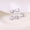 Acero Inoxidable Agujero Pasante Forma de Corazón Acero de Titanio Pulido Agujero Cruzado Espaciadores Perlas Vacío Pulsera de Oro 18K Espaciadores Accesorios para Joyería DIY