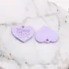 Aleación letras inglesas coloridas pintura corazón de durazno aleación corazón de durazno amor aretes aretes colgante accesorios de joyería DIY