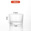 Vaso de Vidrio Grueso Simple para Velas Vaso de Vidrio Transparente para Velas Vaso para Velas de Aromaterapia DIY Adornos para Portavelas de Dormitorio