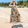 Elegante Vestido de Algodón y Seda Floral para Mujeres de Mediana Edad y Mayores, Tallas Grandes, Nuevo Estilo Verano 2026 Vestido de Tirantes para Mamá