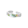 Design Original Novo Par de Anéis Dopamina Bestie Conjunto de Três Peças Doce e Picante Fofo Versátil Nicho Anel de Desenho Animado