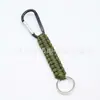 Chaveiro Mosquetão Paracord para Exterior Preto Mosquetão de Liberação Rápida Chaveiro Trançado Paracord de Sete Fios Gancho de Argola Acessório