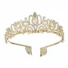 Venta Caliente Transfronteriza Corona de Novia para el Cabello con Diamantes de Cristal Corona de Cumpleaños Tiara Diadema para Actuación Infantil Accesorios para el Cabello