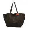 Bolsa de Ombro de Lona Estampada de Leopardo Bolsa Tote de Grande Capacidade Bolsa Portátil para Compras e Viagem Feminina Bolsa Feminina com Estampa Vintage